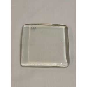 LSA Poland made clear Glass Trivet 5.5" square 1"‎ thick